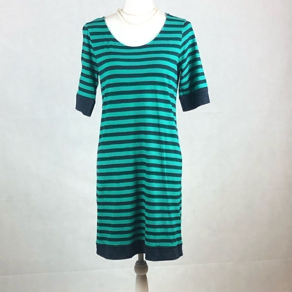 Banana Republic Green and Blue Striped Dre…
